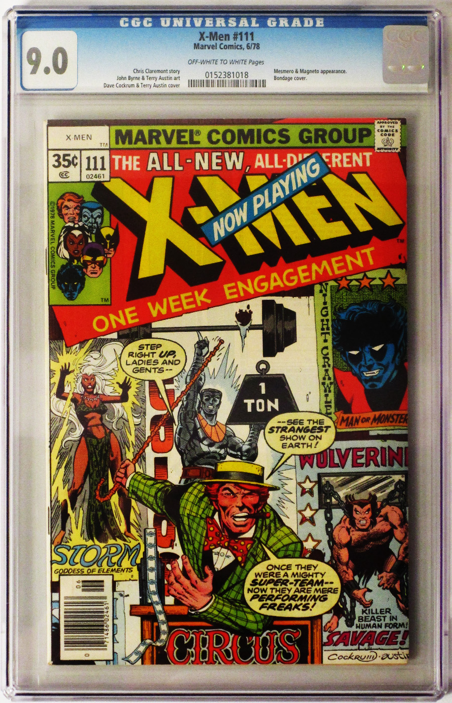 X-Men Vol 1 #111 Cover B CGC 9.0