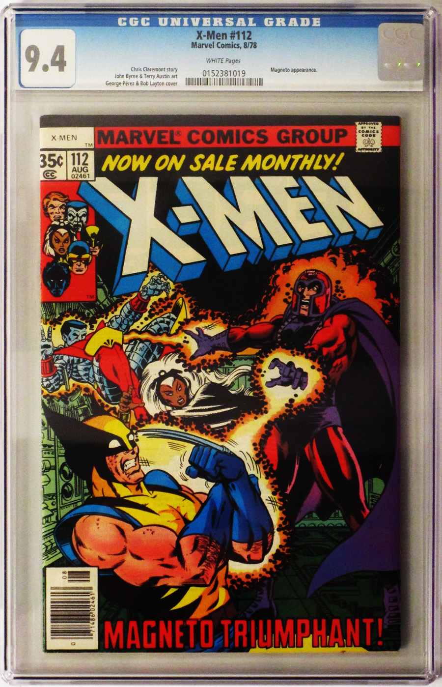 X-Men Vol 1 #112 Cover B CGC 9.4