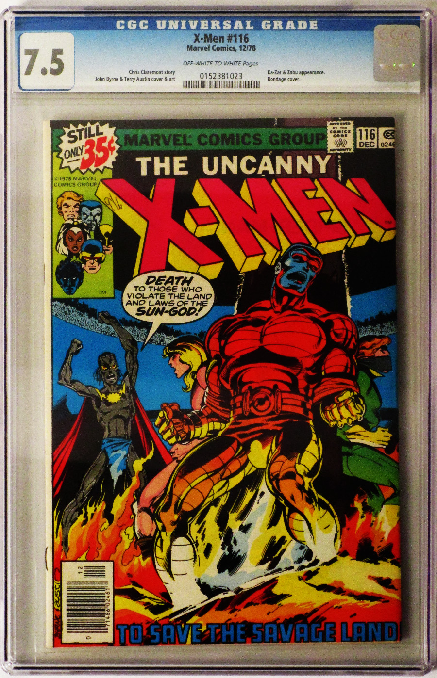 X-Men Vol 1 #116 Cover B CGC 7.5