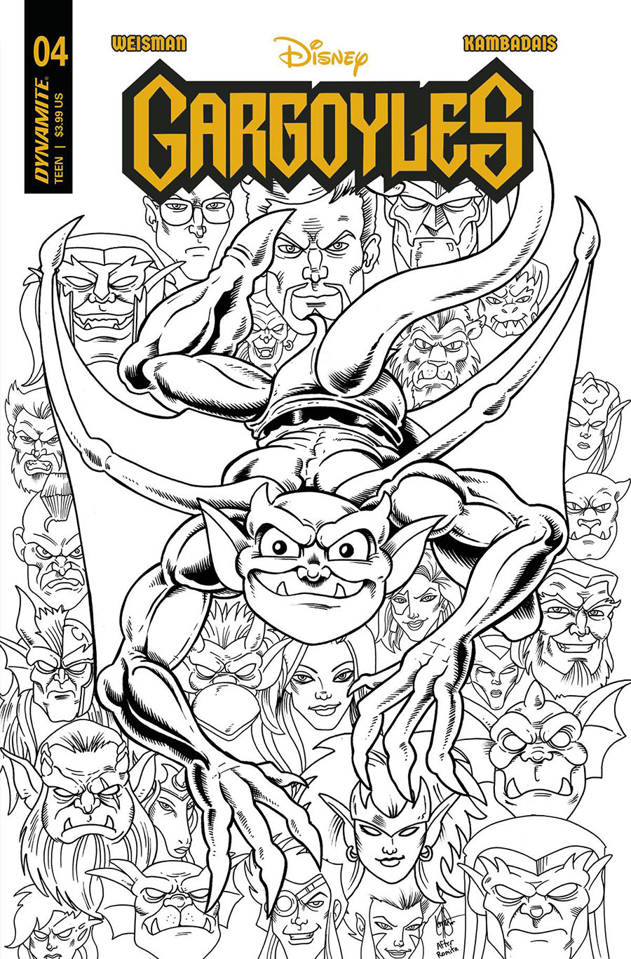 Gargoyles Vol 3 #4 Cover U Incentive Ken Haeser Line Art Cover