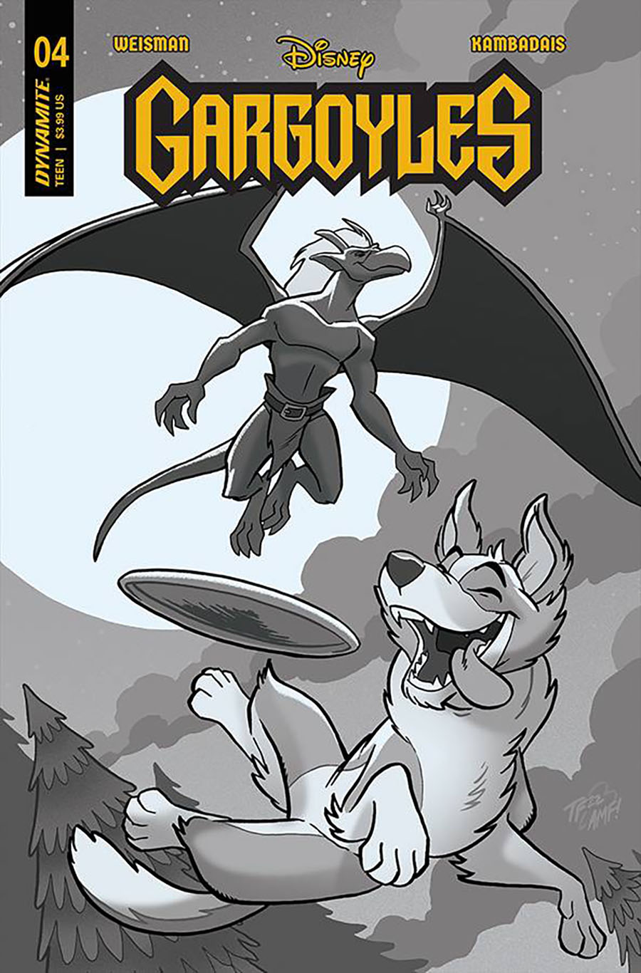 Gargoyles Vol 3 #4 Cover V Incentive Tony Fleecs & Trish Forstner Line Art Cover