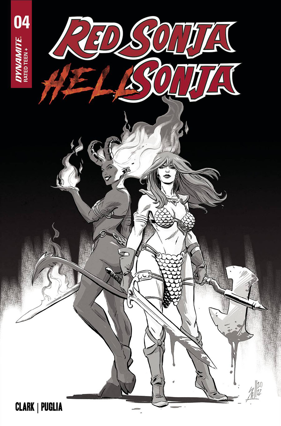 Red Sonja Hell Sonja #4 Cover L Incentive Giorgio Spalletta Line Art Cover