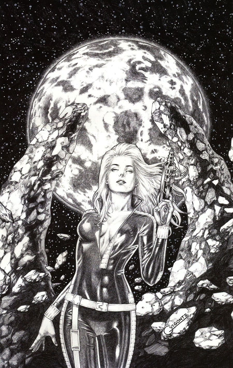 Barbarella Center Cannot Hold #2 Cover R Incentive Geebo Vigonte Line Art Virgin Cover