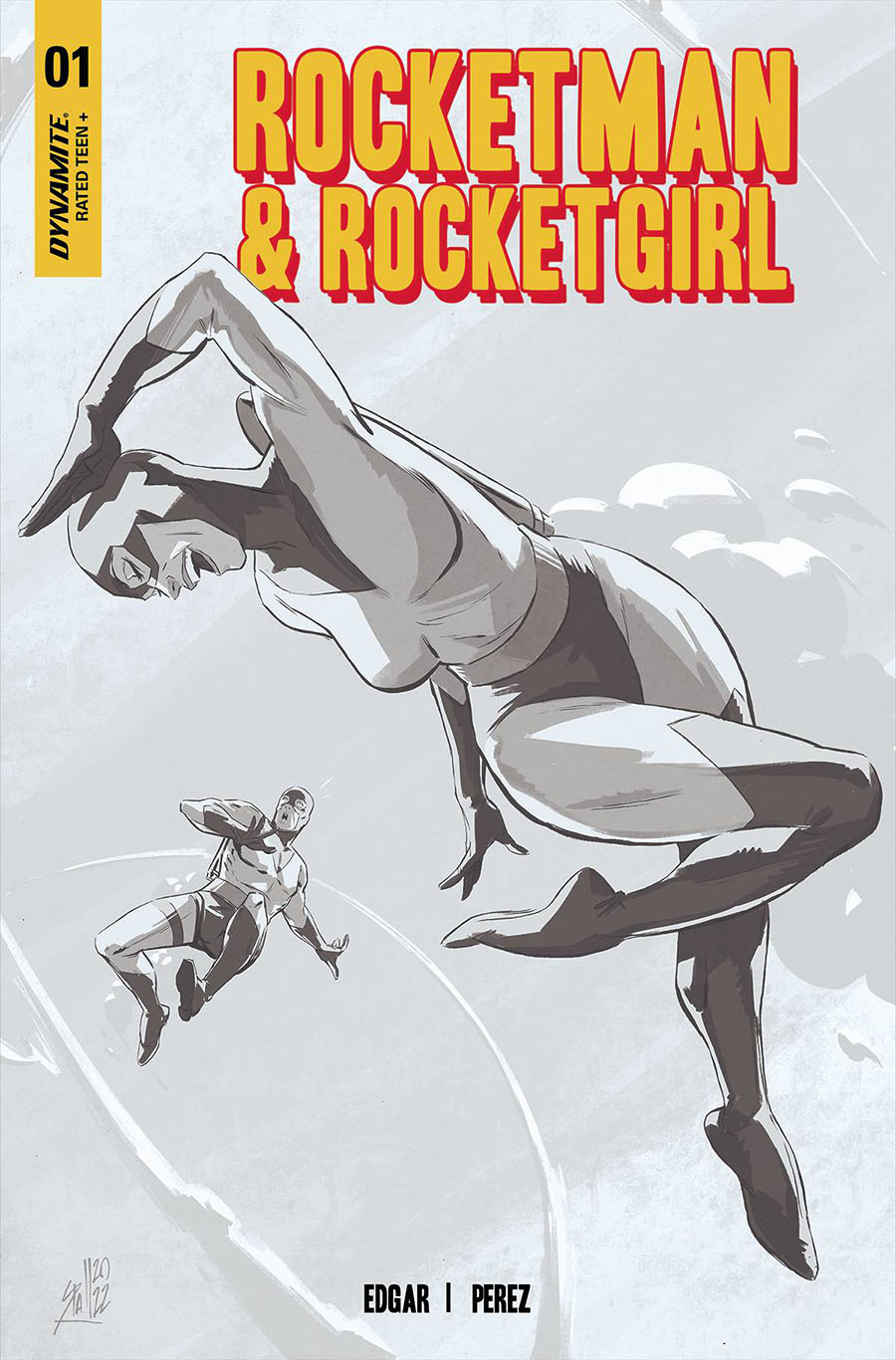 Rocketman & Rocketgirl #1 (One Shot) Cover H Incentive Giorgio Spalletta Black & White Cover