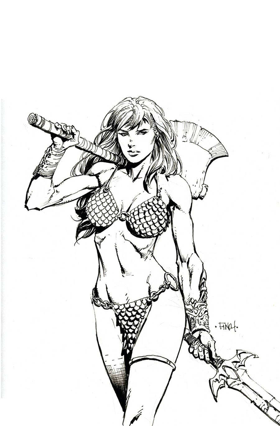 Unbreakable Red Sonja #5 Cover R Incentive David Finch Virgin Cover