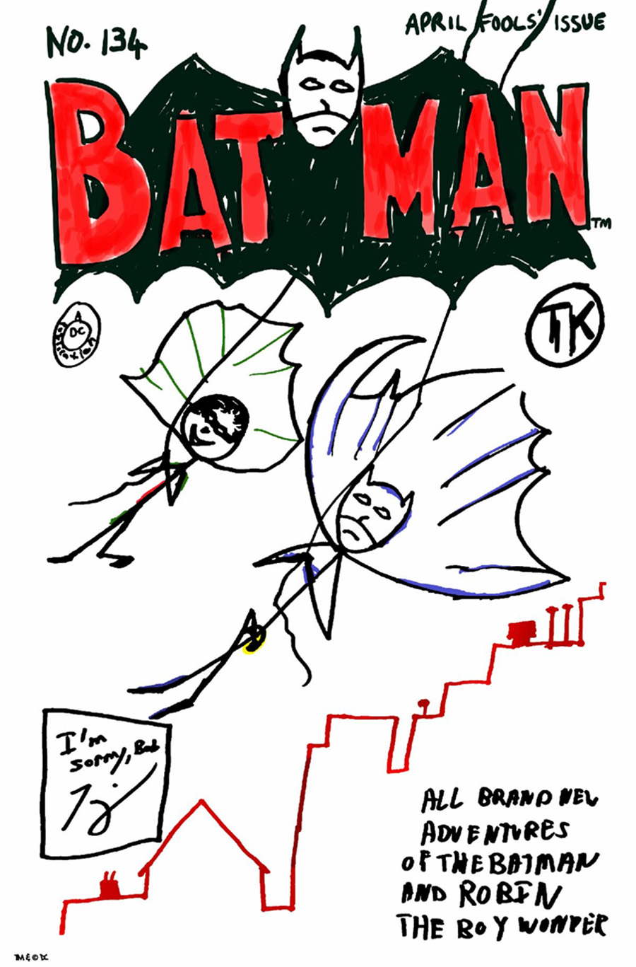 Batman Vol 3 #134 Cover D Variant Tom King April Fools Card Stock Cover