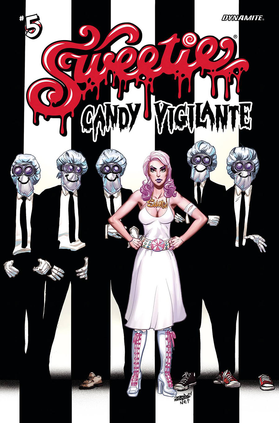 Sweetie Candy Vigilante #5 Cover G Variant Jeff Zornow Rock Album Homage Cover