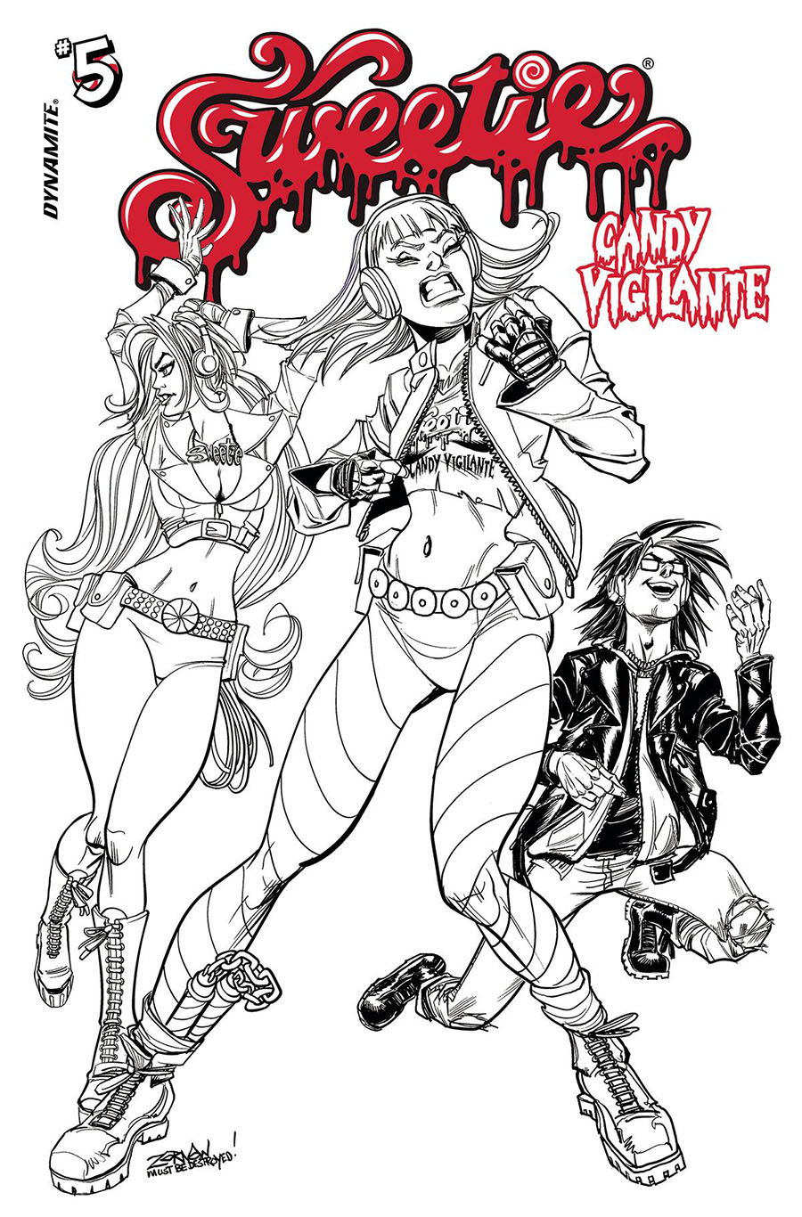Sweetie Candy Vigilante #5 Cover I Incentive Jeff Zornow Line Art Cover