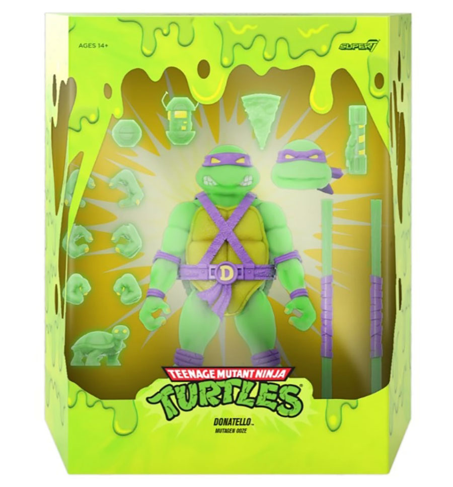 Teenage Mutant Ninja Turtles Ultimate Action Figure - Donatello Mutagen Ooze Glow-In-The-Dark