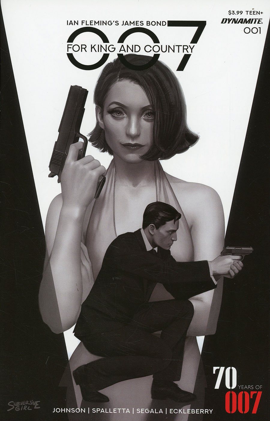007 For King And Country #1 Cover M Incentive Rebeca Puebla Black & White Cover