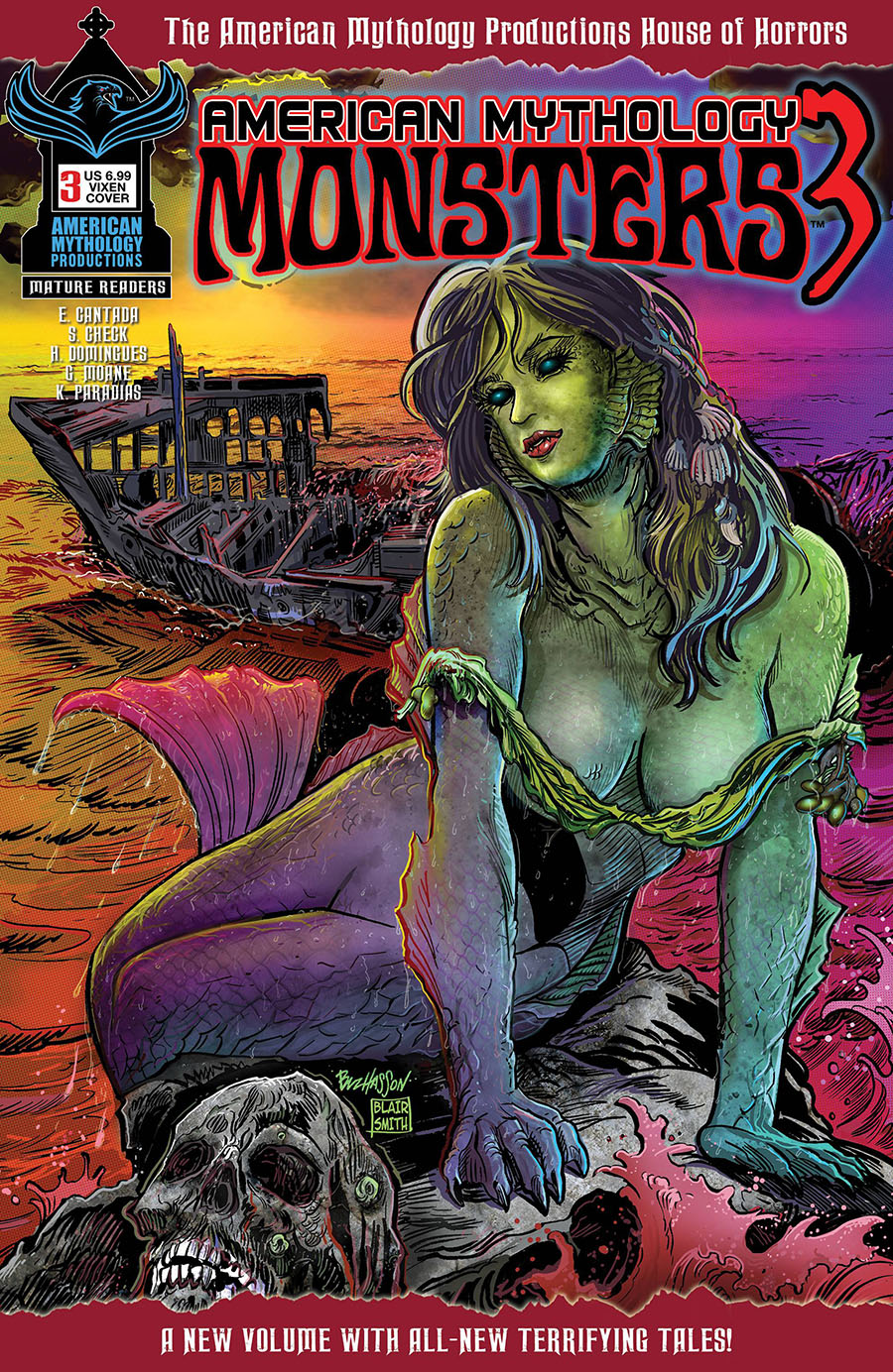 American Mythology Monsters Vol 3 #3 Cover C Variant Buz Hasson Mermaid Vixen Cover