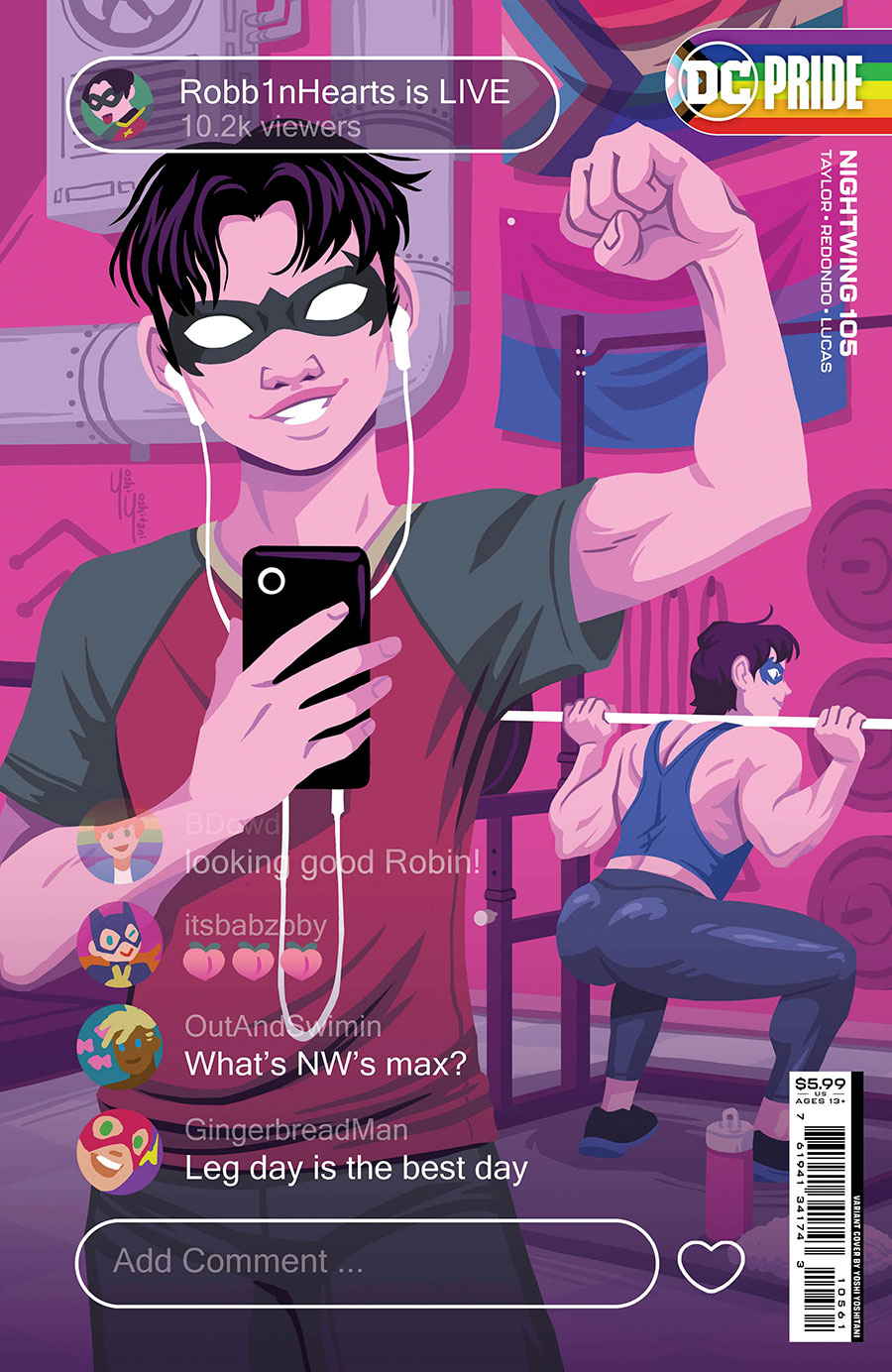 Nightwing Vol 4 #105 Cover D Variant Yoshi Yoshitani DC Pride Card Stock Cover