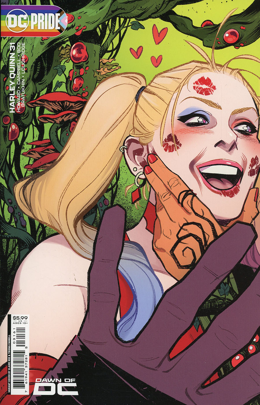 Harley Quinn Vol 4 #31 Cover C Variant Claire Roe DC Pride Connecting Harley Quinn Card Stock Cover (2 Of 2)