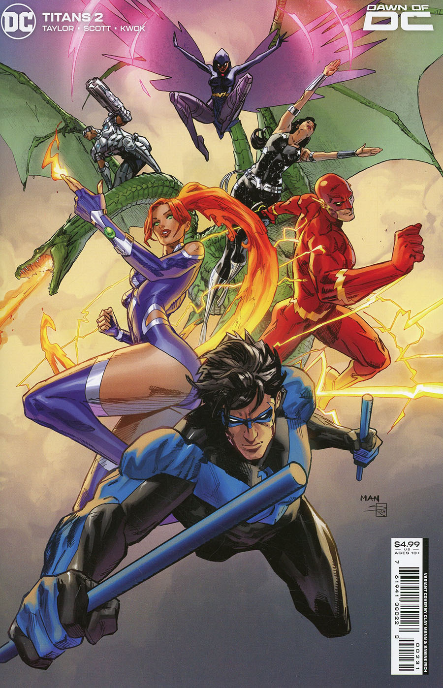 Titans Vol 4 #2 Cover C Variant Clay Mann Card Stock Cover (Limit 1 Per Customer)