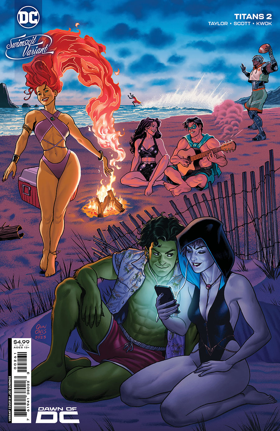 Titans Vol 4 #2 Cover E Variant Joe Quinones Swimsuit Card Stock Cover