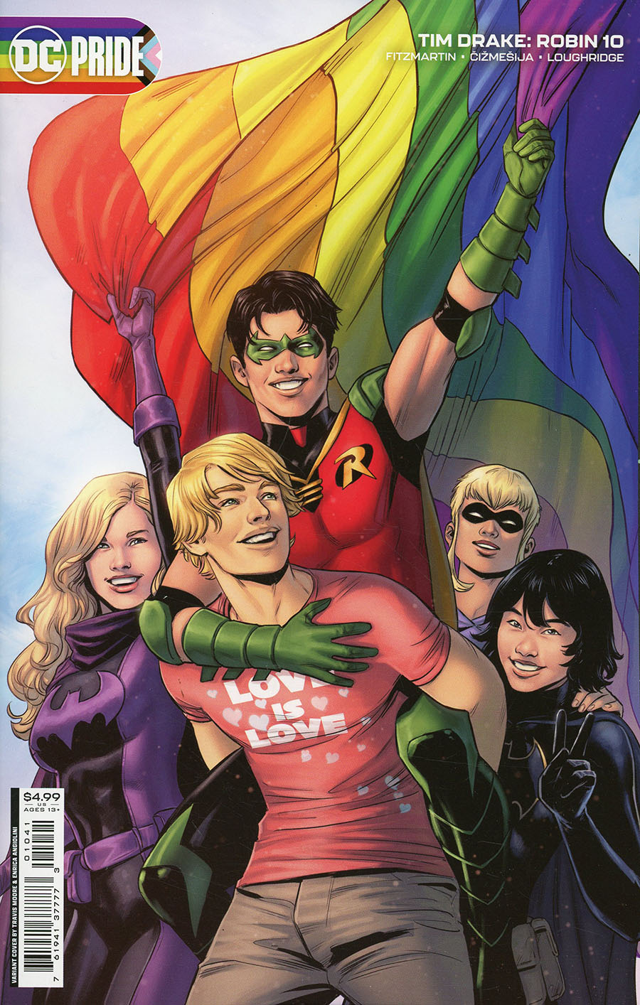 Tim Drake Robin #10 Cover C Variant Travis Moore DC Pride Card Stock Cover