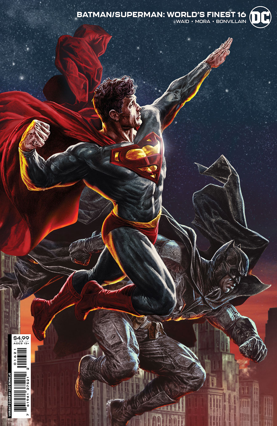 Batman Superman Worlds Finest #16 Cover B Variant Lee Bermejo Card Stock Cover