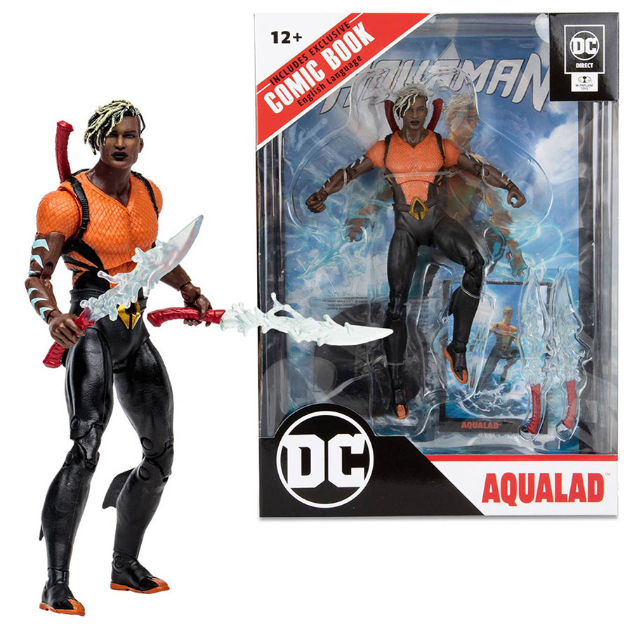 DC Direct Aquaman Wave 3 Aqualad 7-Inch Action Figure With Comic Case