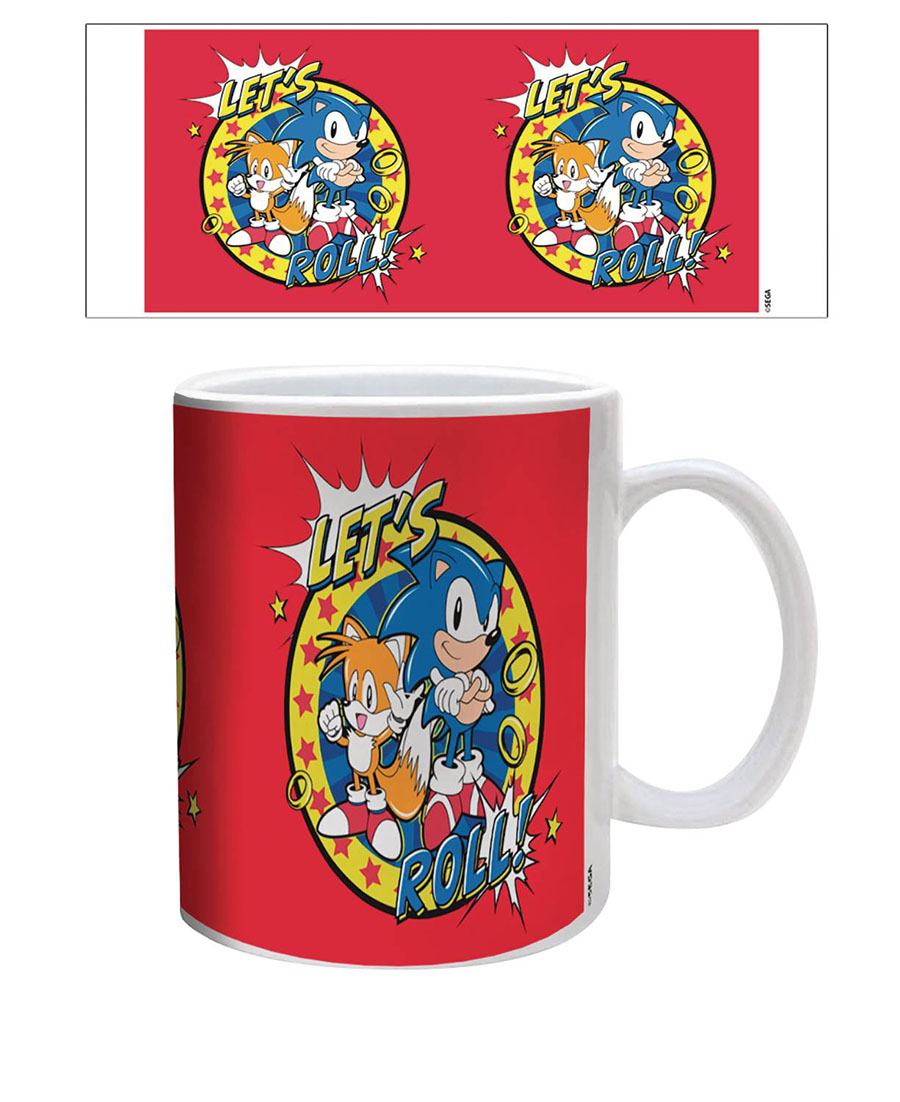 Sonic The Hedgehog Ceramic Mug - Lets Roll