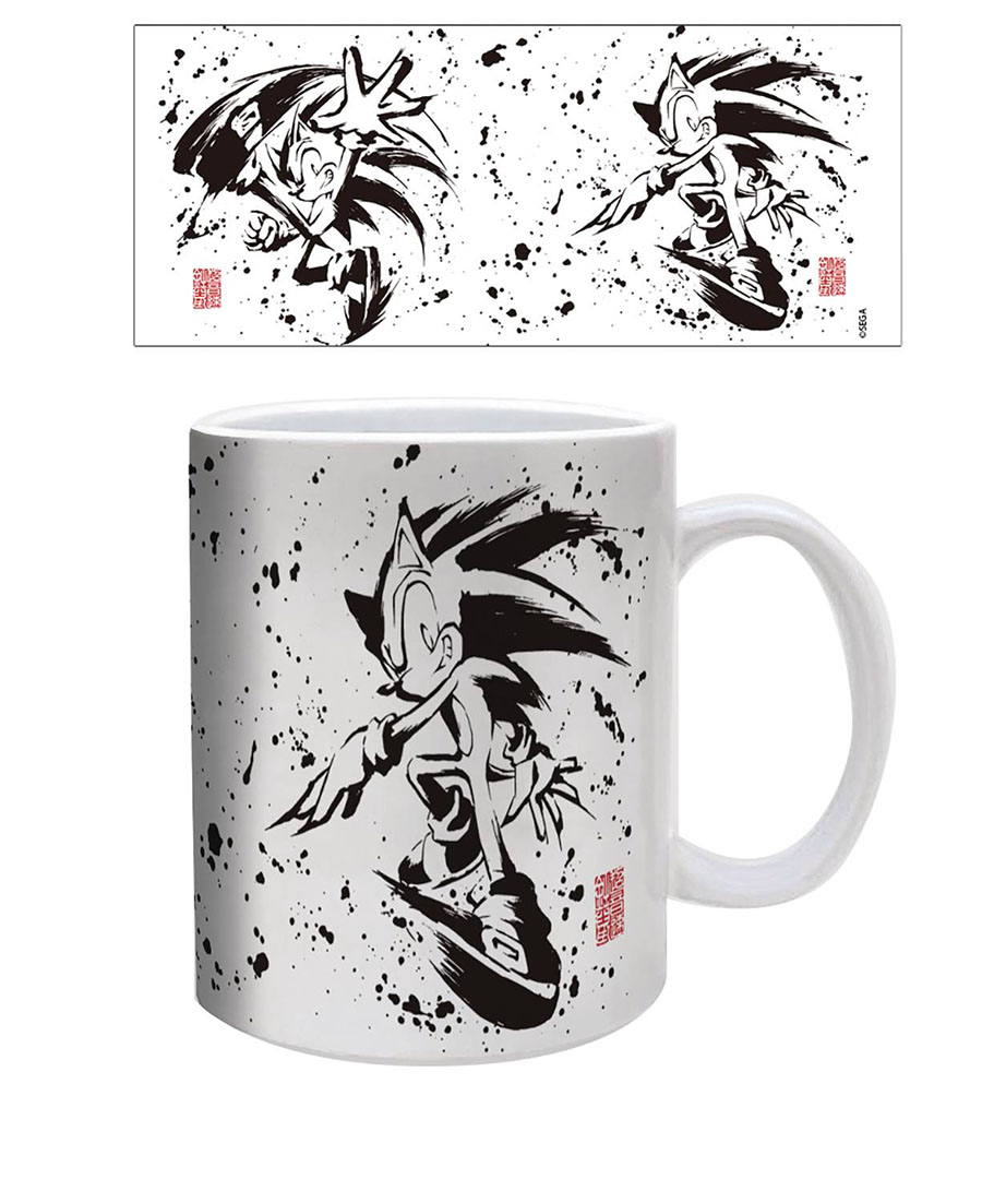 Sonic The Hedgehog Ceramic Mug - Paint Splatter
