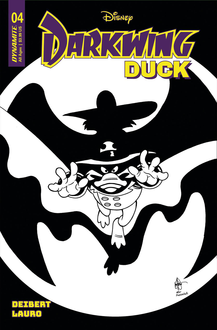 Darkwing Duck Vol 3 #4 Cover U Incentive Ken Haeser Black & White Cover