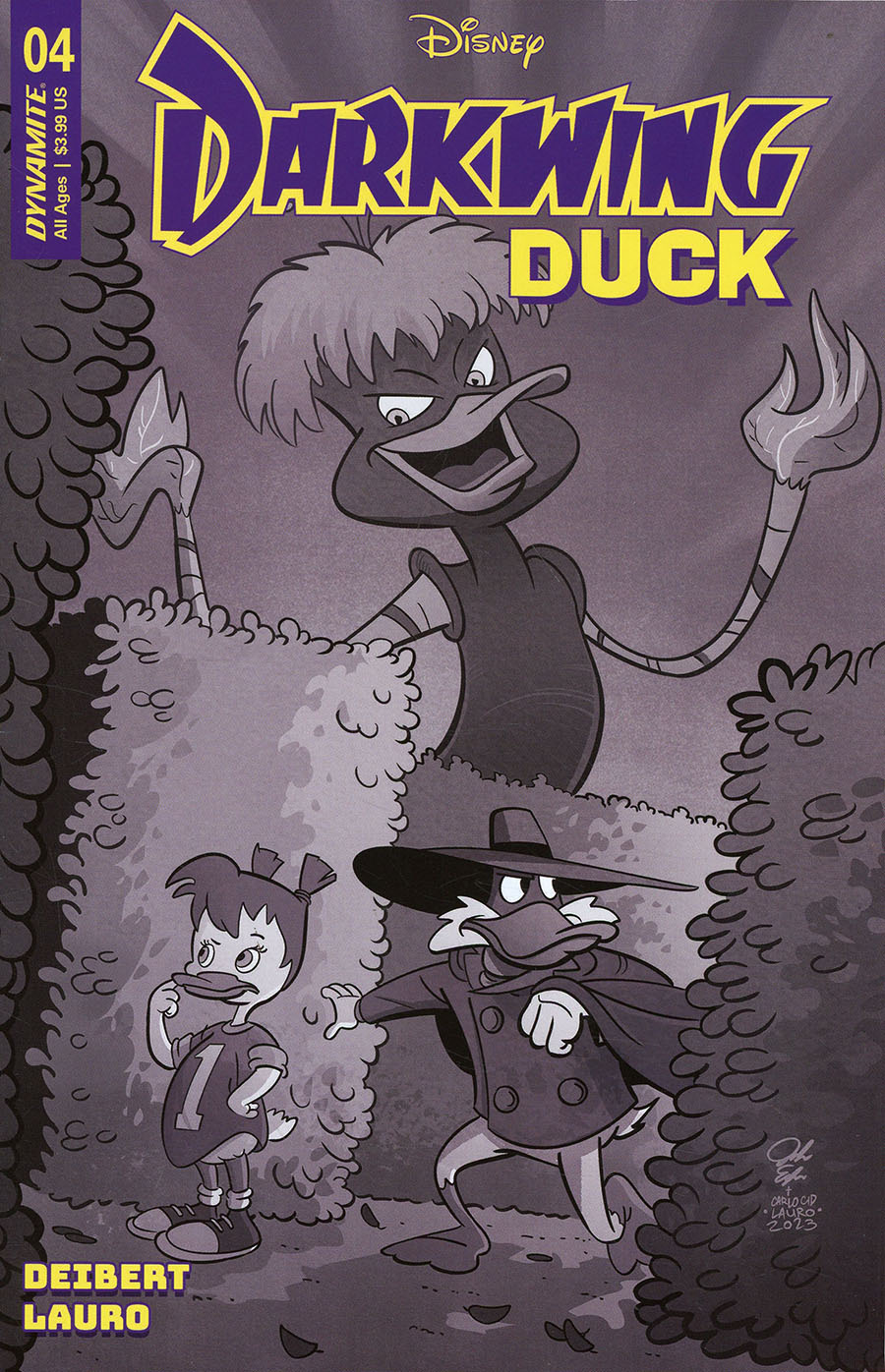 Darkwing Duck Vol 3 #4 Cover W Incentive Jacob Edgar Black & White Cover
