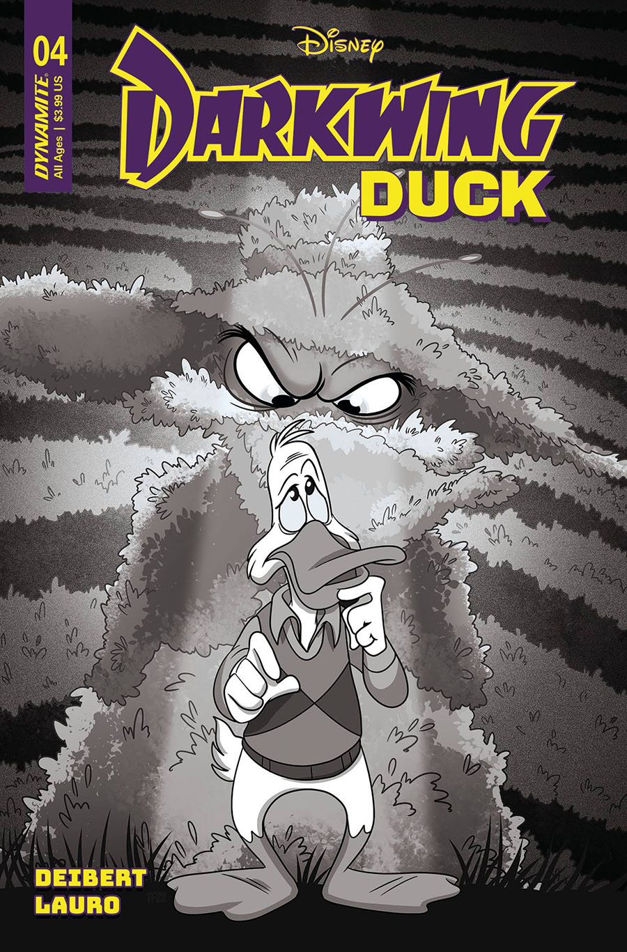 Darkwing Duck Vol 3 #4 Cover X Incentive Trish Forstner Black & White Cover