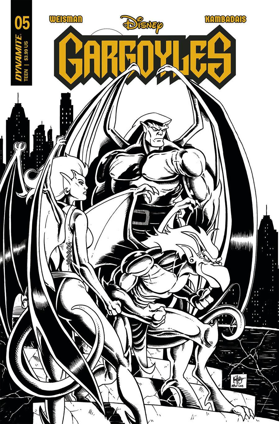 Gargoyles Vol 3 #5 Cover V Incentive Ken Haeser Line Art Cover