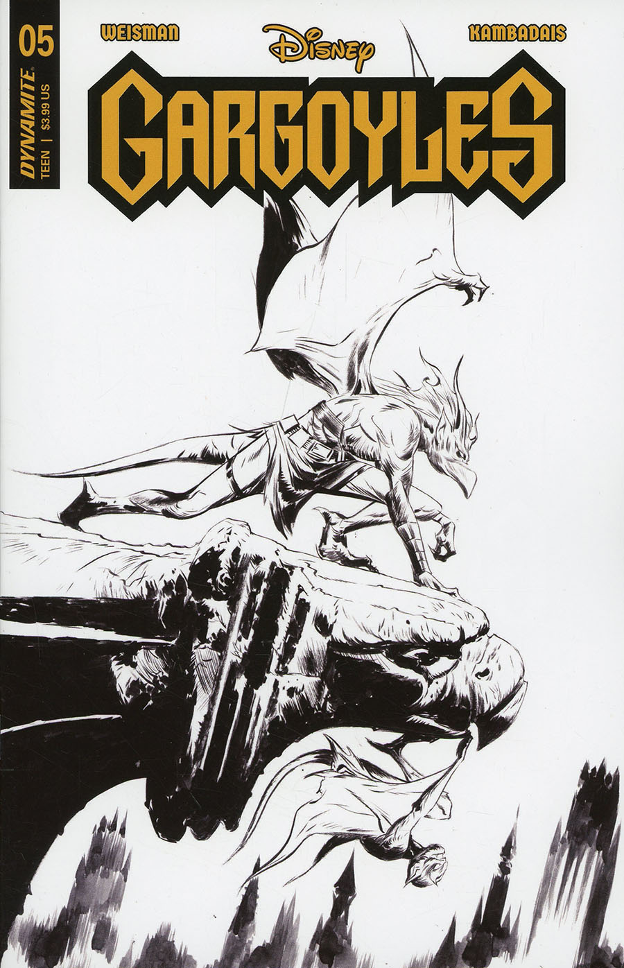 Gargoyles Vol 3 #5 Cover Y Incentive Jae Lee Line Art Cover