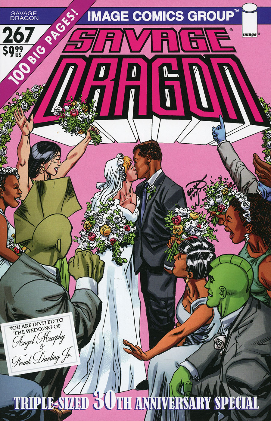 Savage Dragon Vol 2 #267 Cover B Variant Erik Larsen Retro 1970s Trade Dress Cover