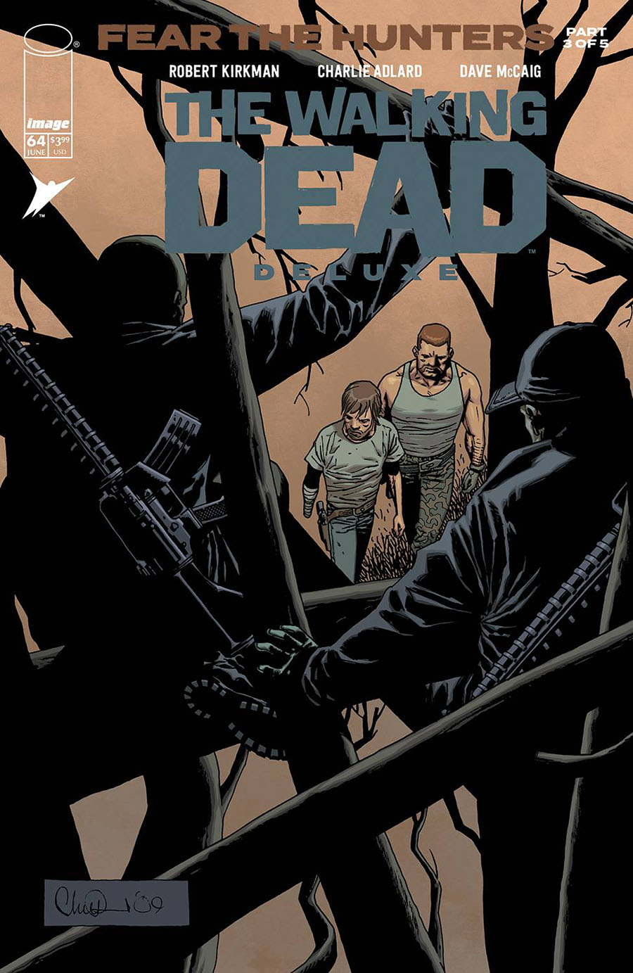 Walking Dead Deluxe #64 Cover B Variant Charlie Adlard & Dave McCaig Cover