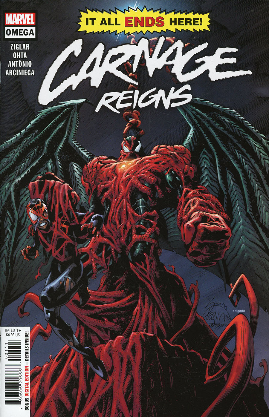 Carnage Reigns Omega #1 (One Shot) Cover A Regular Ryan Stegman Cover (Carnage Reigns Part 7)