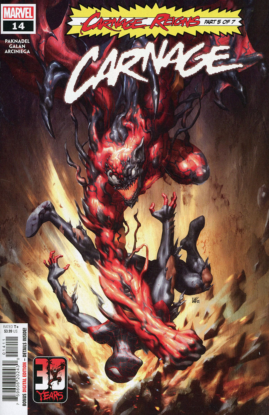 Carnage Vol 3 #14 Cover A Regular Kendrick kunkka Lim Cover (Carnage Reigns Part 5)