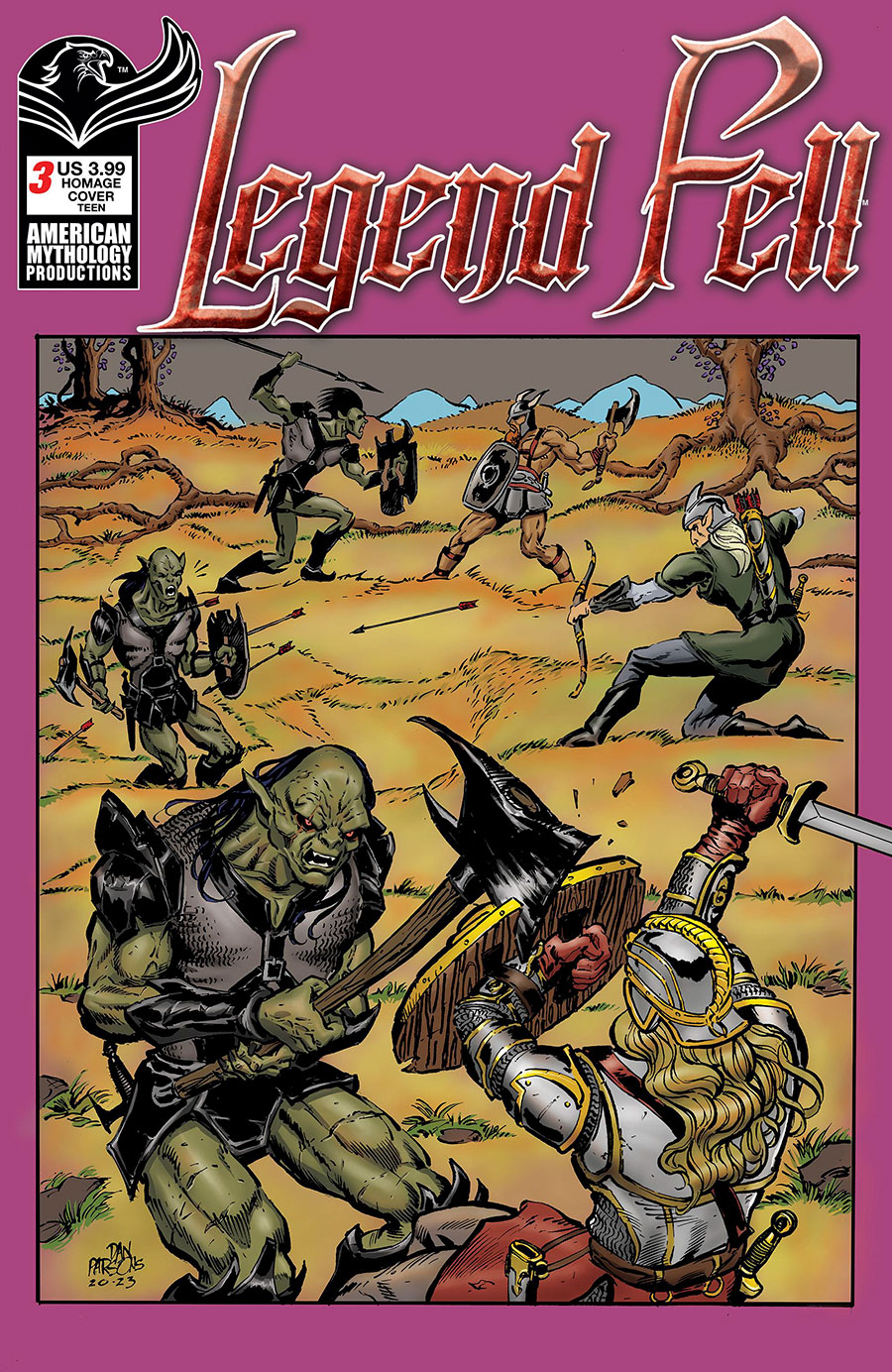 Legend Fell #3 Cover B Variant Dan Parsons Homage Cover