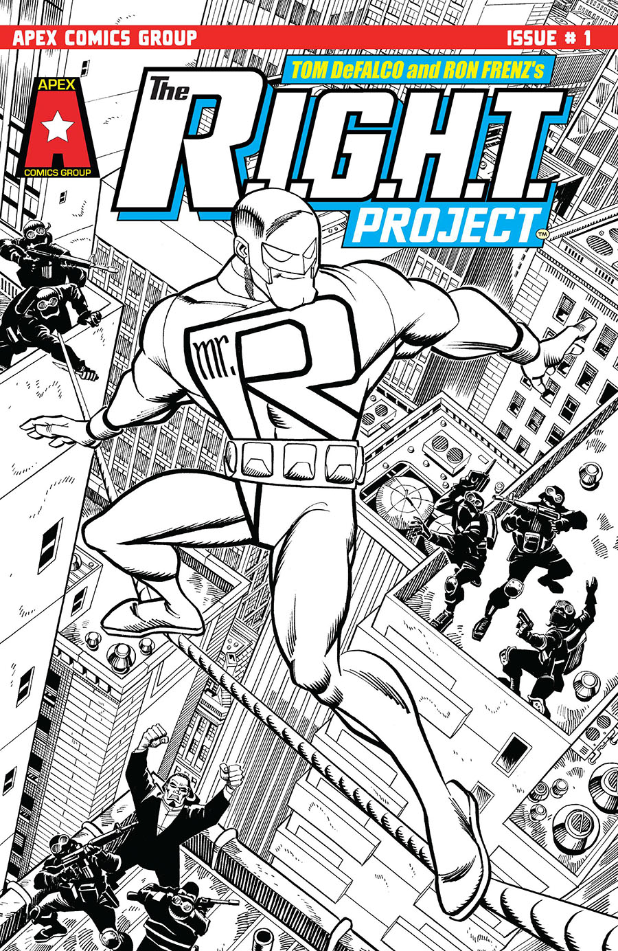 R.I.G.H.T. Project #1 Cover B Variant Ron Frenz & Sal Buscema Black & White Cover (Limit 1 Per Customer)