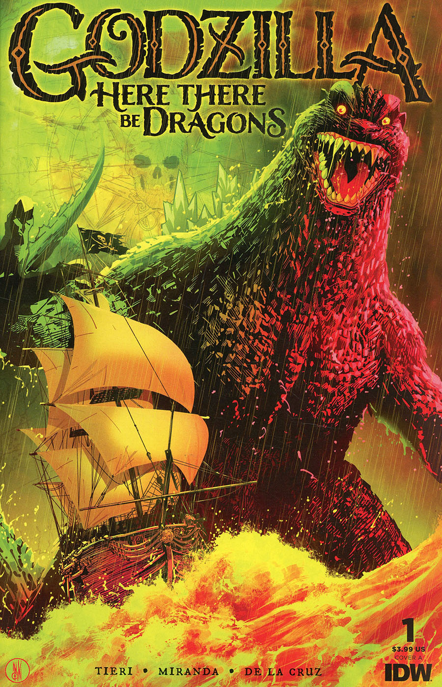 Godzilla Here There Be Dragons #1 Cover A Regular Inaki Miranda Cover