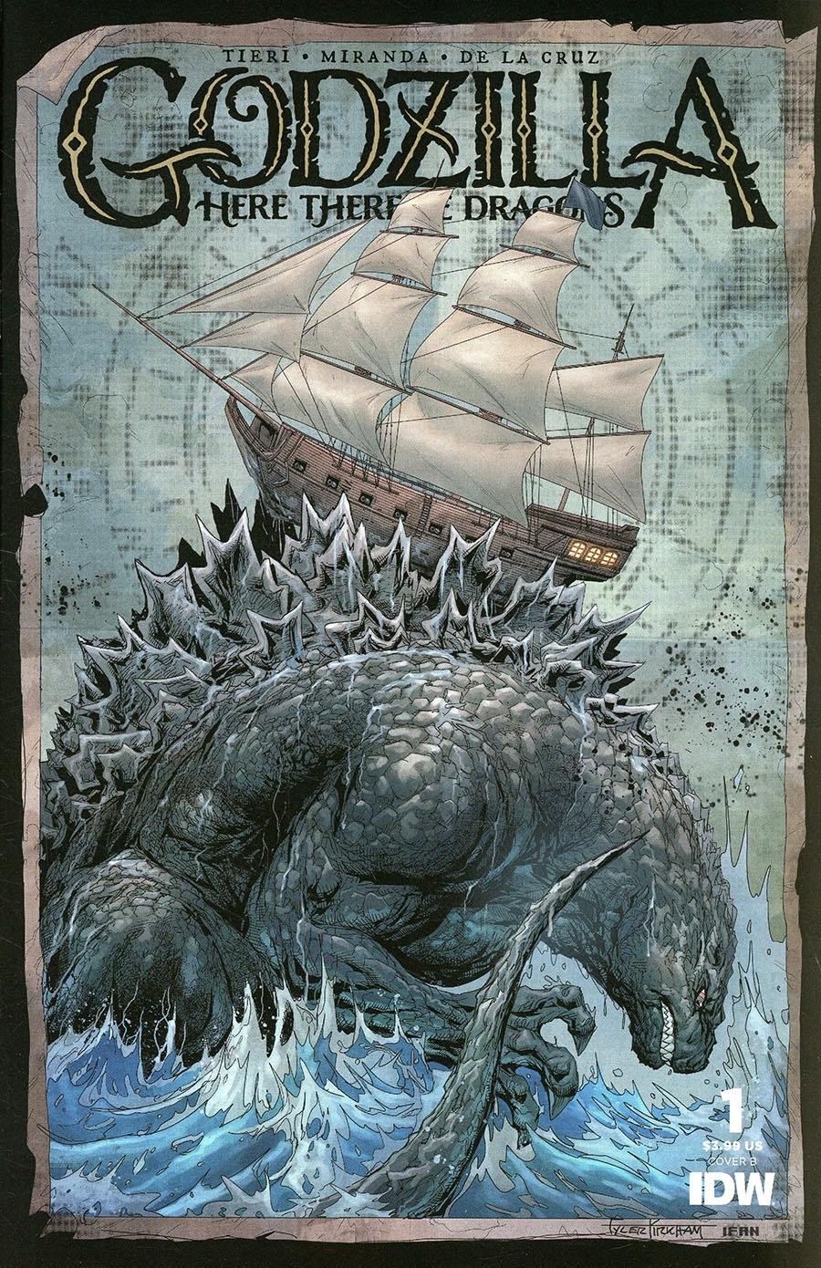 Godzilla Here There Be Dragons #1 Cover B Variant Tyler Kirkham Cover