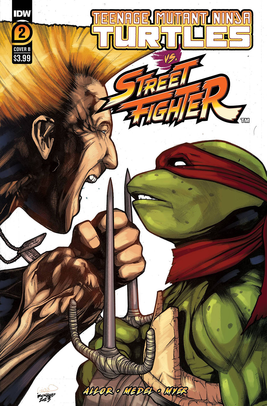 Teenage Mutant Ninja Turtles vs Street Fighter #2 Cover B Variant Alex Sanchez Cover