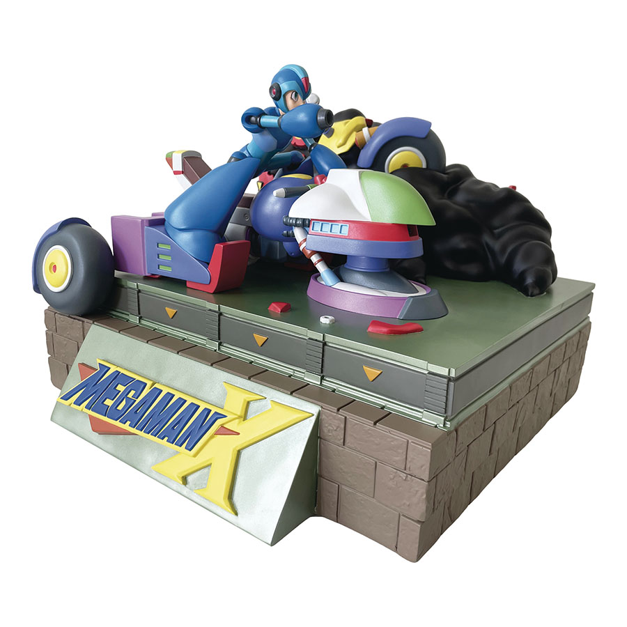 Mega Man Mega Man X On Rider Chaser Statue Diorama