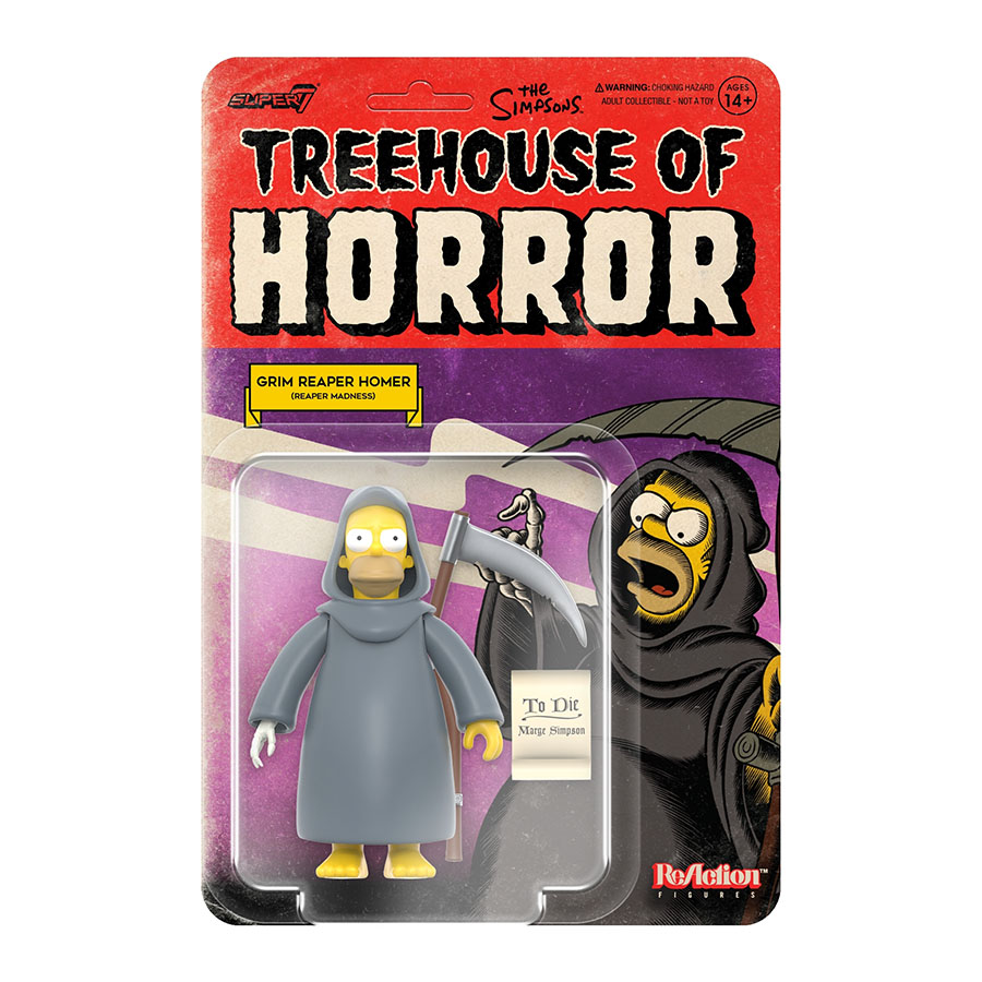 Simpsons ReAction Figure Wave 3 - Treehouse Of Horror Grim Reaper Homer