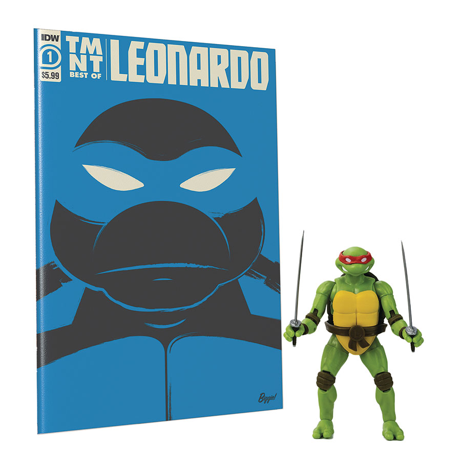 Teenage Mutant Ninja Turtles Best Of IDW Comic Book & BST AXN 5-Inch Action Figure Set - Leonardo