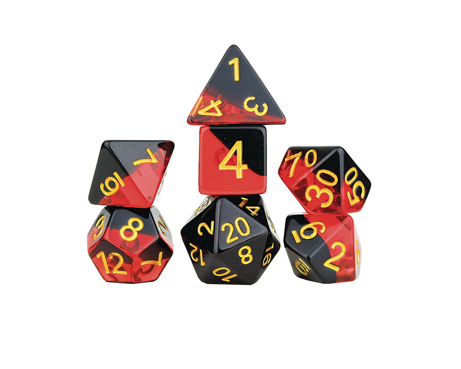 RPG Dice 7-Piece Set - Brimstone