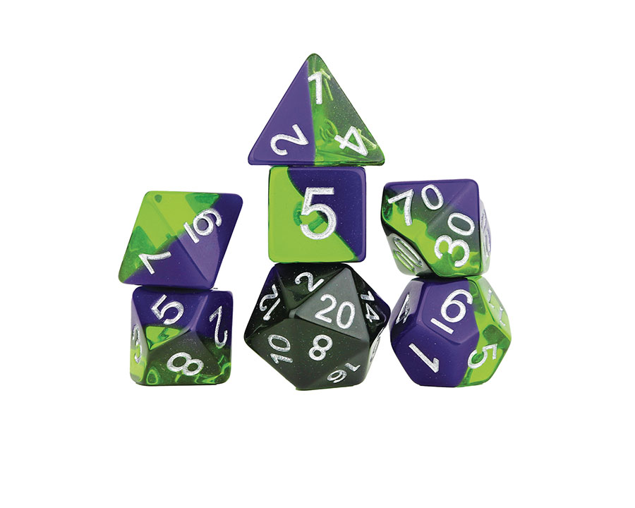 RPG Dice 7-Piece Set - Rainforest