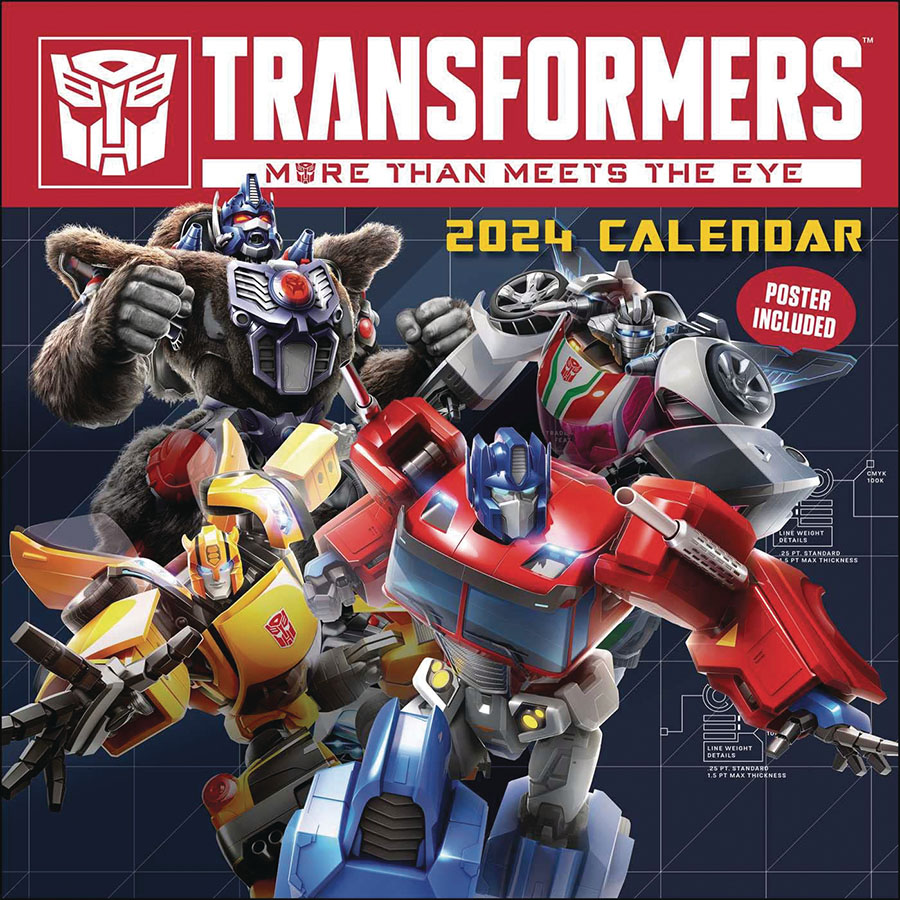 Transformers More Than Meets The Eye 2024 Wall Calendar