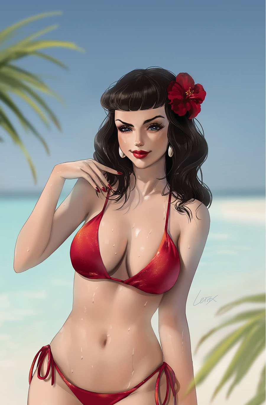 Bettie Page Vol 4 #1 Cover J Incentive Lesley Leirix Li Virgin Cover