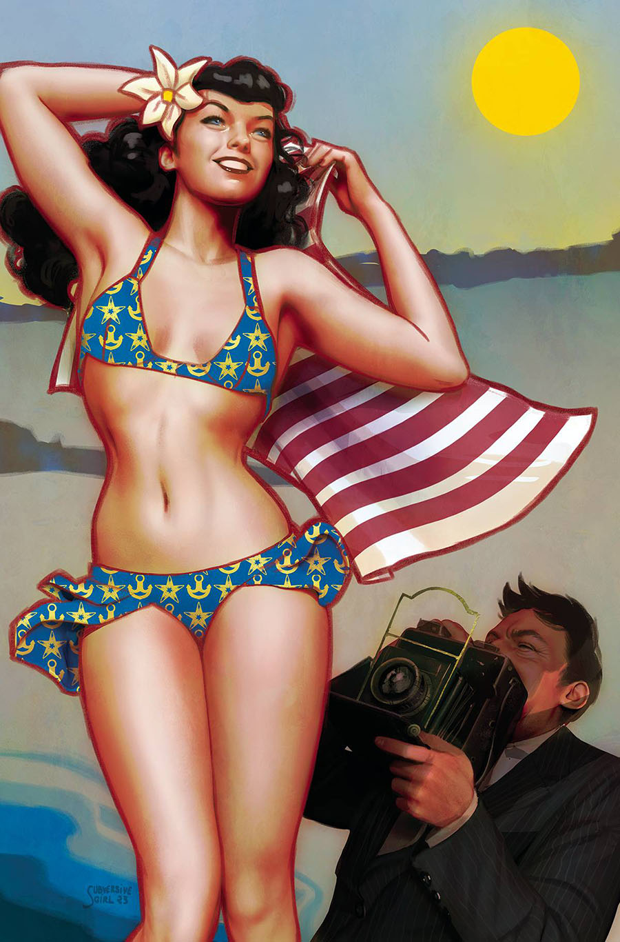 Bettie Page Vol 4 #1 Cover M Incentive Rebeca Puebla Virgin Cover