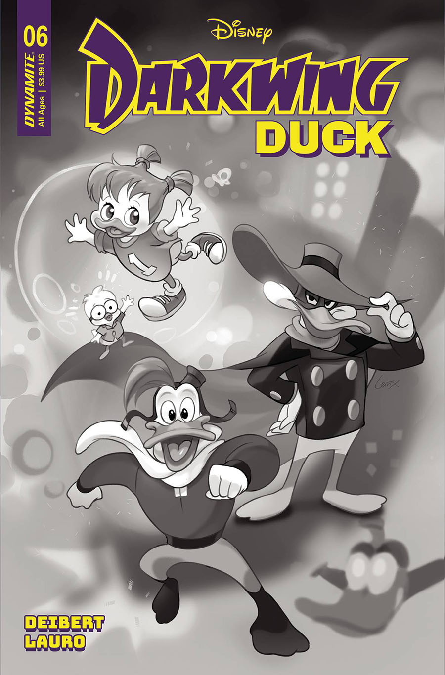 Darkwing Duck Vol 3 #6 Cover G Incentive Lesley Leirix Li Black & White Cover