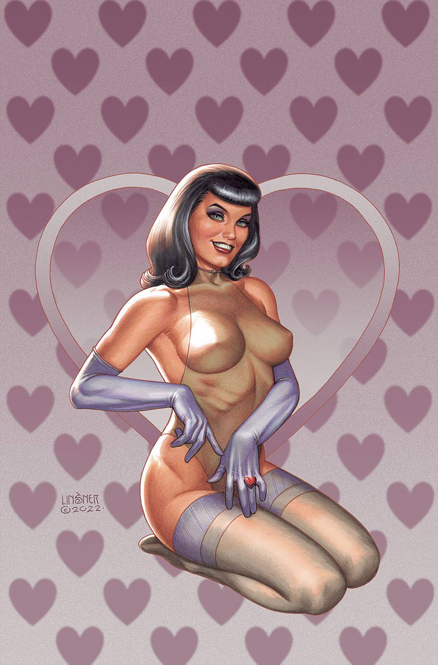 Bettie Page Vol 4 #1 Cover P Dynamite Metal Premium Joseph Michael Linsner Cover