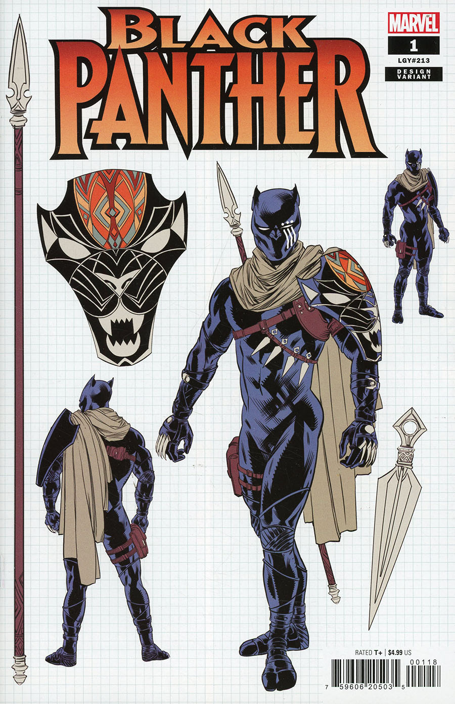 Black Panther Vol 9 #1 Cover H Incentive Chris Allen Design Variant Cover