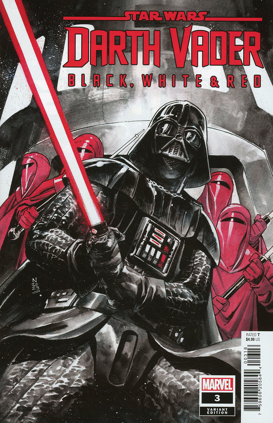 Star Wars Darth Vader Black White And Red #3 Cover C Incentive Nic Klein Variant Cover